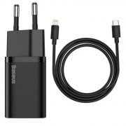Зарядное устройство Baseus для iPhone 20W USB-C (блок+кабель)