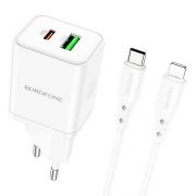 Зарядное устройство Borofone BN7 20W для iPhone 2в1 с кабелем (USB A/USB-C)
