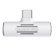 Переходник Borofone BV8 Type-C 2-in-1 (аудио+зарядка)