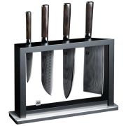 Набор ножей из дамасской стали HuoHou Set of 5 Damascus Knife Sets (4 ножа + подставка) HU0073