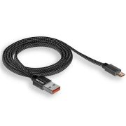 Кабель USB «WALKER» C755, USB-A/MicroUSB, в матерчатой обмотке, плоский (2.4А)