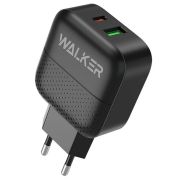 Зарядное устройство WALKER WH-37, 3А, 18Вт, USBx1/Type-Cx1, быстрая зарядка QC 3.0+PD