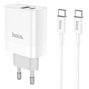 Зарядное устройство HOCO C80A с кабелем Type-C в комплекте (USB-A/USB-C)