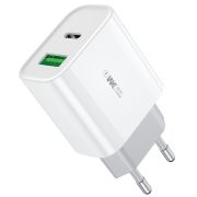 Зарядное устройство сетевое WEKOME WP-U53 20W (USB-A/USB-C)