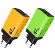 Зарядное устройство сетевое WEKOME WP-U157 GaN 67W (USB-A/USB-C)