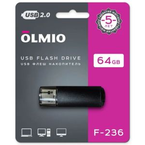 Флешка для компьютера 64Gb Olmio F-236 USB 2.0